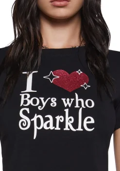 Dolls Kill x Twilight Tops|Plus*Sparkle Fetish Baby Tee
