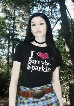 Dolls Kill x Twilight Tops|Plus*Sparkle Fetish Baby Tee