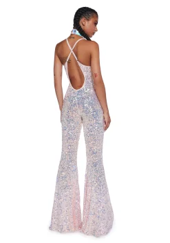 Club Exx Jumpsuits & Rompers|Plus*Sparkle Nights Sequin Jumpsuit- Metallic