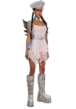 Club Exx Dresses*Sparkled Myths Handkerchief Dress - Pink