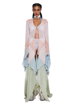 Club Exx Outerwear|Plus*Sparkled Myths Hooded Duster