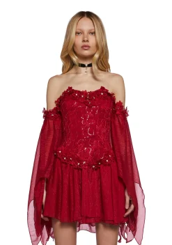 Sugar Thrillz Dresses|Mini Dresses*Sparkling Enchantment Mini Dress - Red