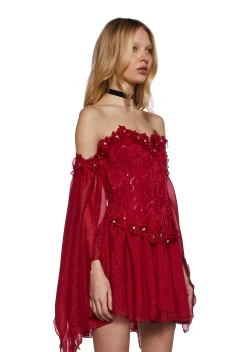Sugar Thrillz Dresses|Mini Dresses*Sparkling Enchantment Mini Dress - Red