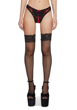 Sugar Thrillz Lingerie*Special Night Crotchless Thong Panty