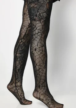 x_Leg Avenue Socks & Tights*Spider Web Lace Pantyhose