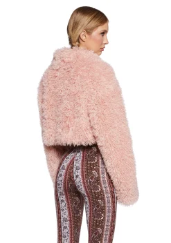 x_Blue Blush Outerwear*Spiraling Daze Faux Fur Jacket