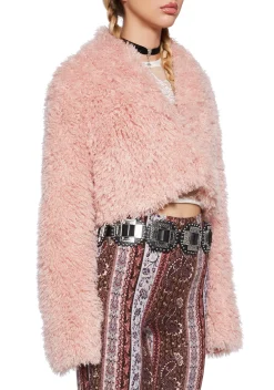 x_Blue Blush Outerwear*Spiraling Daze Faux Fur Jacket