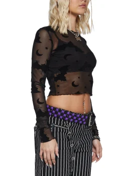 The Grave Girls Tops*Spirited Rebel Mesh Top