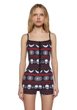 Widow Jumpsuits & Rompers|Plus*Spooky Loves Thermal Romper