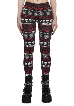 The Grave Girls Bottoms|Plus*Spooky Wishes Print Leggings