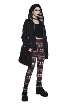 The Grave Girls Bottoms|Plus*Spooky Wishes Print Leggings