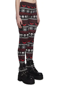 The Grave Girls Bottoms|Plus*Spooky Wishes Print Leggings