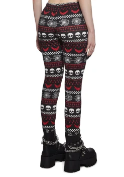 The Grave Girls Bottoms|Plus*Spooky Wishes Print Leggings