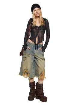 Current Mood Tops|Plus*Spring Fling Mesh Top
