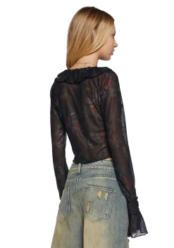 Current Mood Tops|Plus*Spring Fling Mesh Top