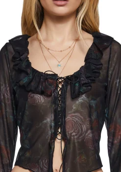 Current Mood Tops|Plus*Spring Fling Mesh Top