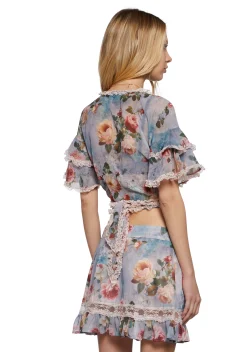 Current Mood Tops*Springtime Seductions Ruffled Blouse