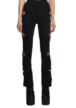 Club Exx Bottoms|Pants*Star Child Cut-Out Pants - Black