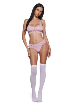 Sugar Thrillz Lingerie|Plus*Star Class Lingerie Set - Pink
