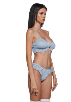 Sugar Thrillz Lingerie|Plus*Star Class Lingerie Set - Blue