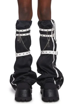 Club Exx Socks & Tights*Star Point Leg Warmers With Buckles