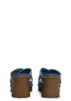 dELiA*s by Dolls Kill Sandals*Star Worthy Cross Strap Slides - Denim