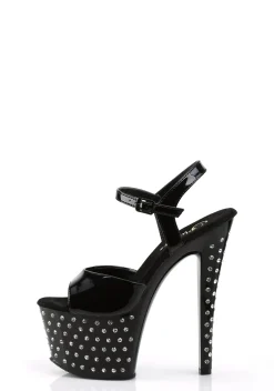 Pleaser Sandals*Stardust-709 Rhinestone Studded Sandals