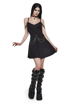 Widow Dresses|Plus*Steel Echoes Chain Dress