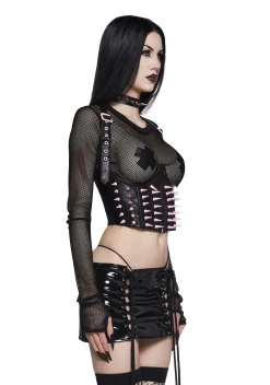 Widow Corsets|Tops*Steel Gaze Underbust Corset - Pink