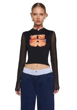 dELiA*s by Dolls Kill Tops|Plus*Stick Together Mesh Top