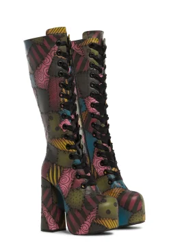Trickz N' Treatz Boots|Platforms*Stitched-Up Style Platform Boots