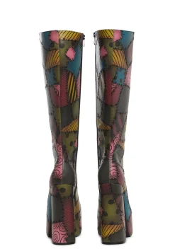 Trickz N' Treatz Boots|Platforms*Stitched-Up Style Platform Boots