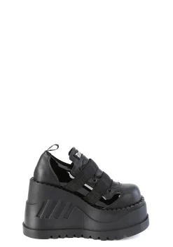 Demonia Heels*Stomp-28 Platform Lace-Up Wedges