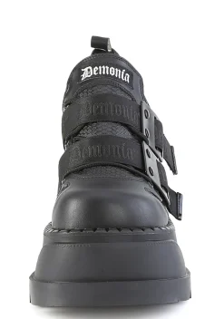 Demonia Heels*Stomp-28 Platform Lace-Up Wedges