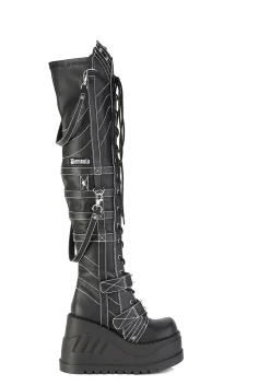 Demonia Boots|Platforms*Stomp-310 Thigh High Boots