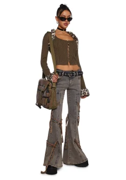 dELiA*s by Dolls Kill Tops*Straight Edge Corset And Shrug Set