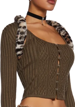 dELiA*s by Dolls Kill Tops*Straight Edge Corset And Shrug Set
