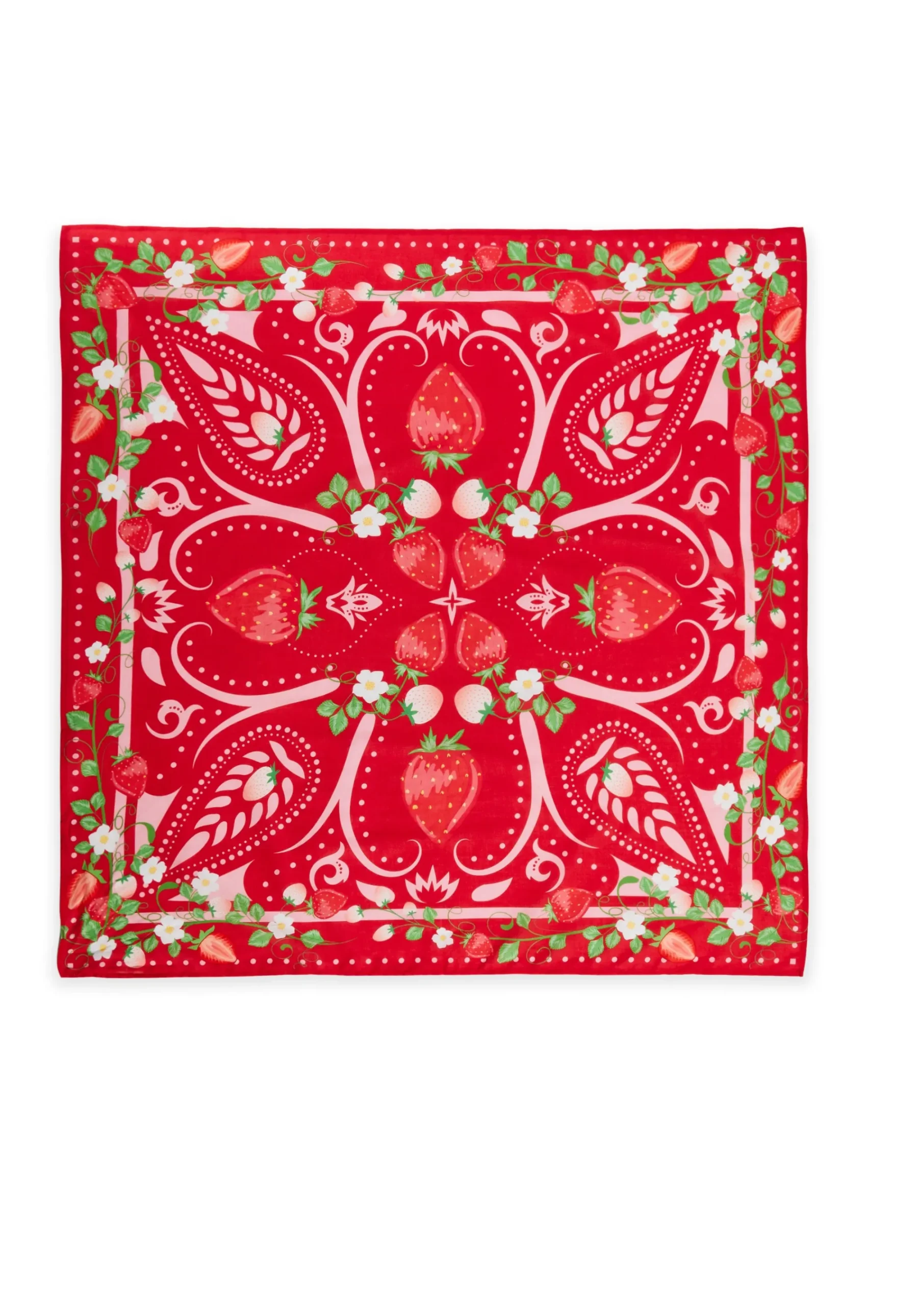 x_Dolls Kill Hair Accessories*Strawberry Handkerchief Bandana