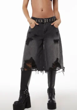 Current Mood Bottoms|Shorts*Streetwise Maven Denim Shorts - Black