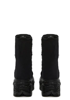 New Rock Boots|Platforms*Stretch Sock Platform Boots
