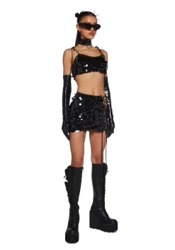 Club Exx Tops*Strobelight Redux Crop Top