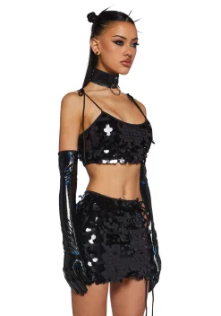 Club Exx Tops*Strobelight Redux Crop Top