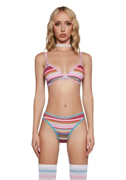 dELiA*s by Dolls Kill Lingerie*Such A Babe Knit Bralette - Striped