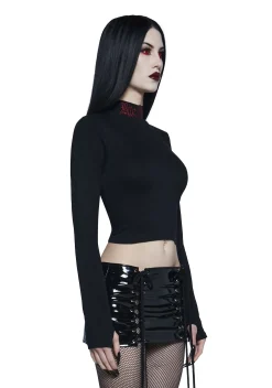 Widow Tops*Sucks To Be U Mock Neck Tee