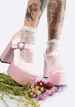 Sugar Thrillz Heels|Mary Janes*Sugar Coated Secrets Platform Mary Janes
