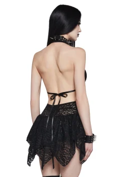 Widow Dresses|Plus*Sultry Premonition Halter Dress