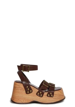 Current Mood Platforms|Sandals*Summer Moves Platform Wedges - Brown