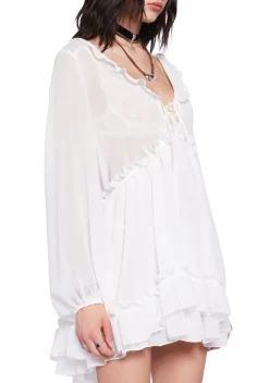 Current Mood Dresses*Sunset Chaser Babydoll Dress - Off White