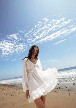 Current Mood Dresses*Sunset Chaser Babydoll Dress - Off White