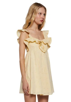 Sugar Thrillz Dresses|Plus*Sunset Stroll Babydoll Dress - Yellow
